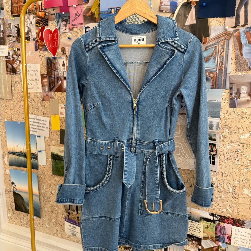 Show Me Your MuMu Belted Denim Jacket